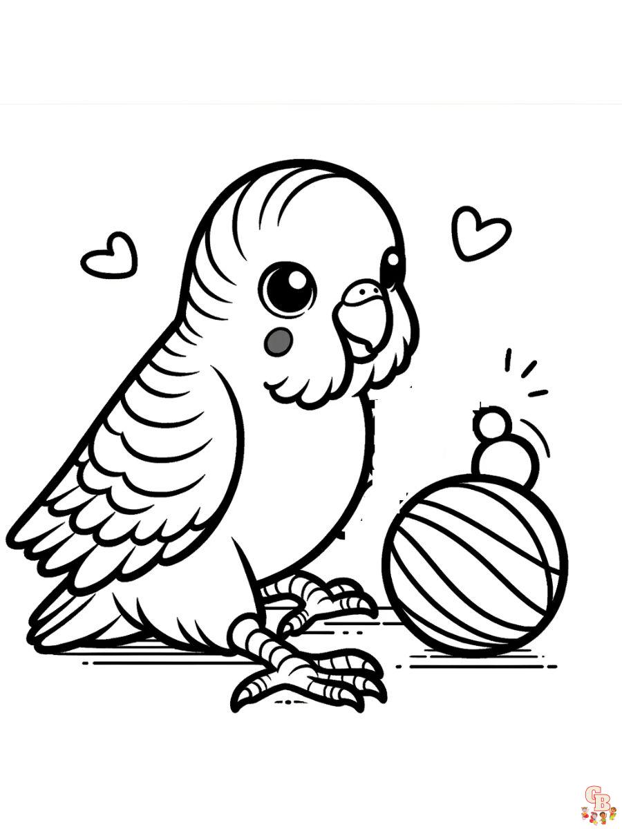 Budgies Coloring Pages easy