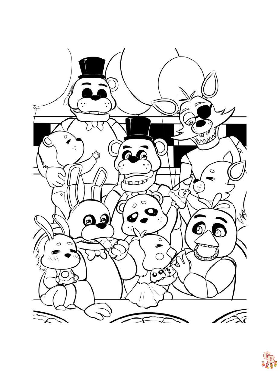 Free freddy fazbear coloring pages for kids