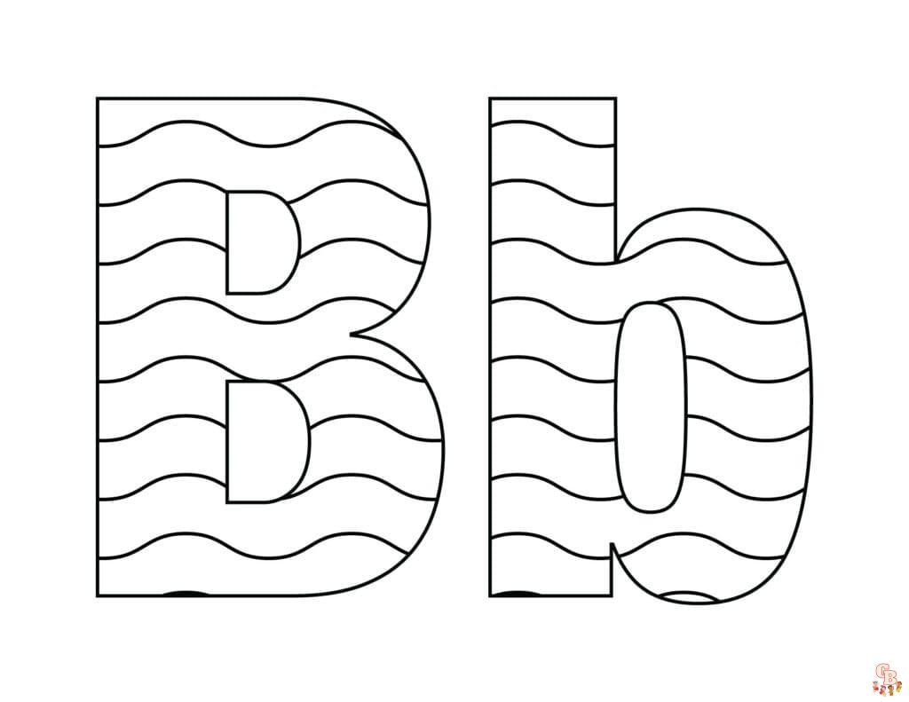 Free letter b coloring pages for kids