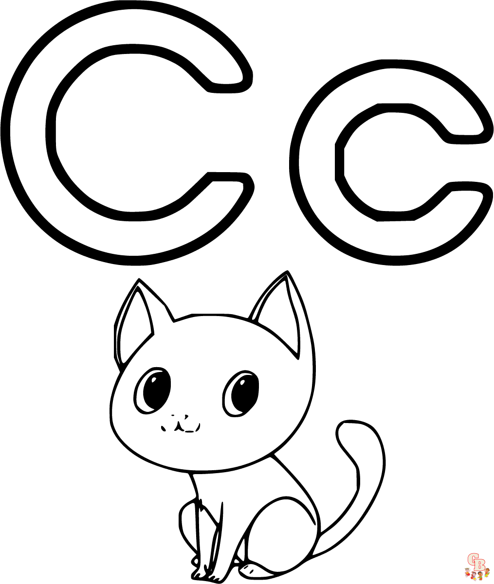 Free letter c coloring pages for kids