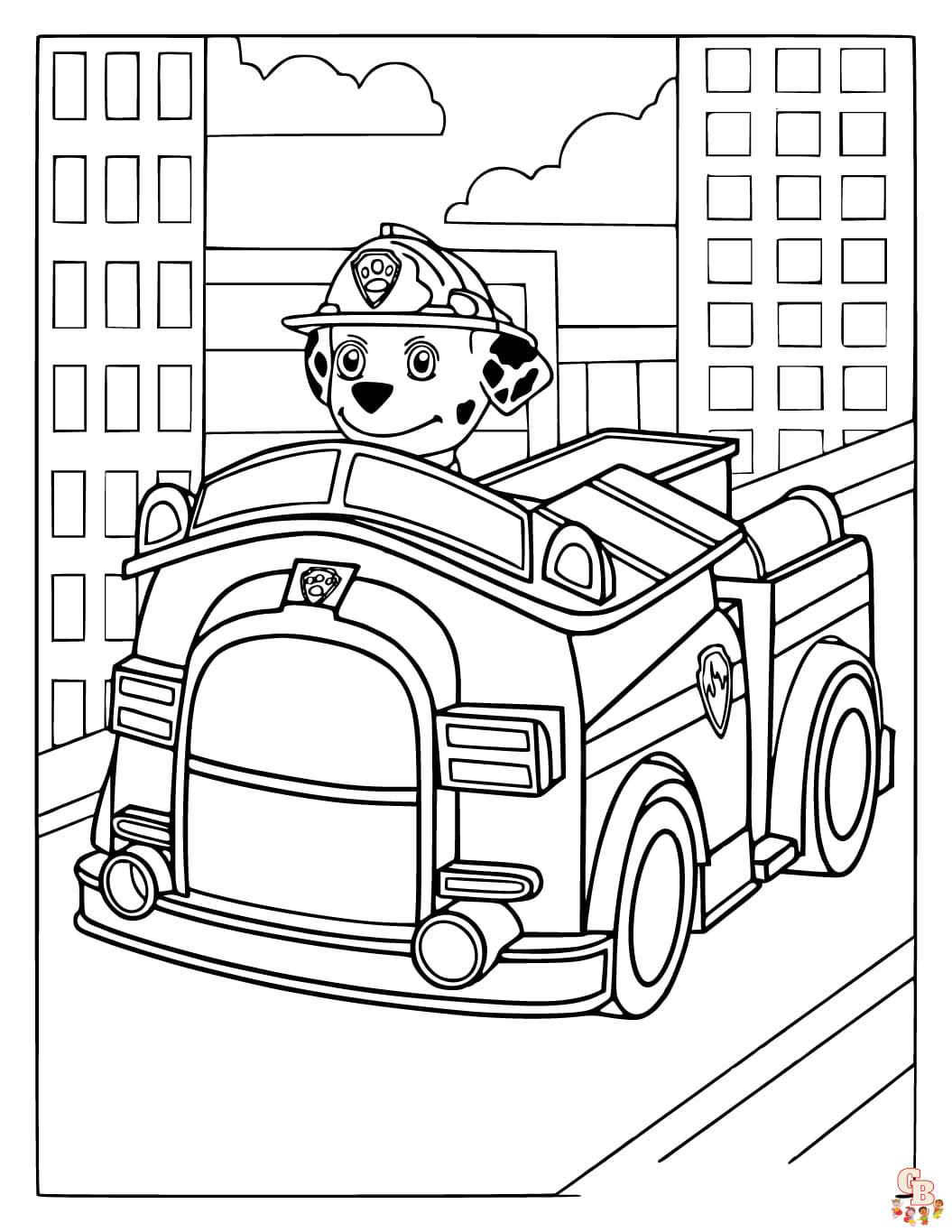 Marshall Fire Truck Coloring Pages 8 edge