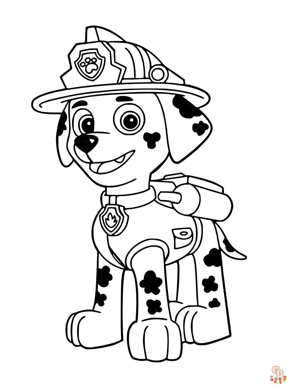 Marshall Paw Patrol Coloring Pages 2 edge