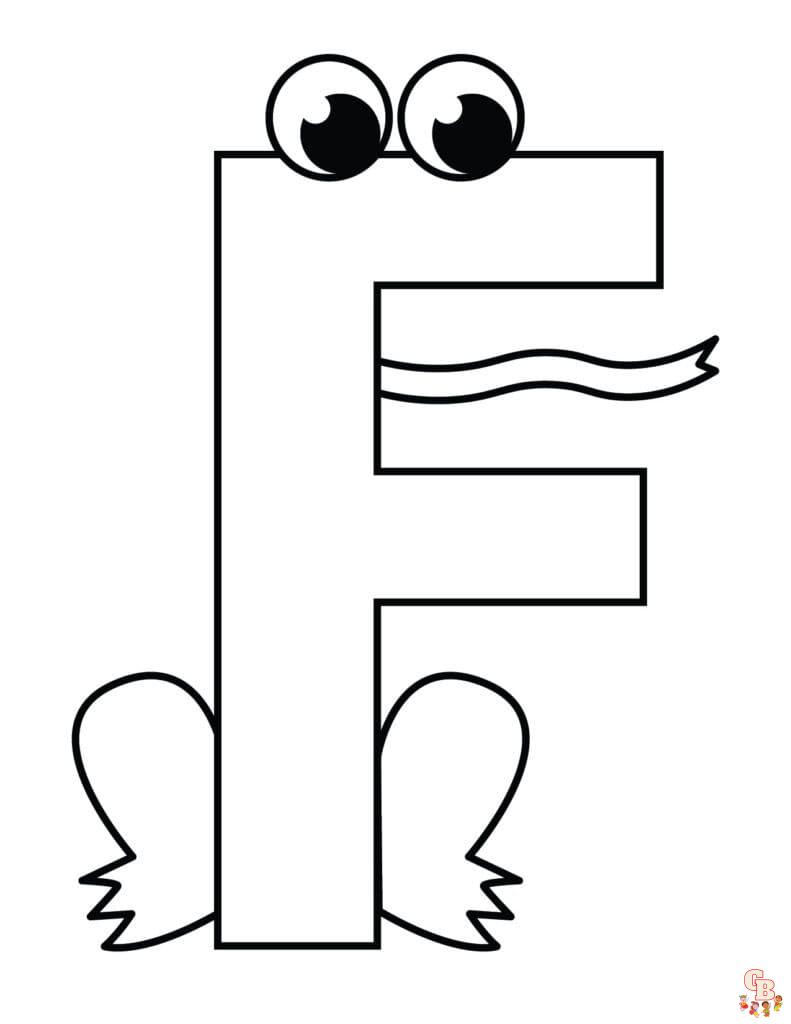 Printable letter f coloring sheets