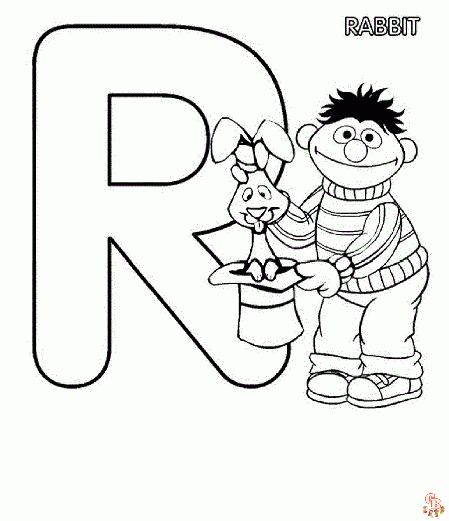 Printable letter r coloring sheets