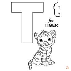 Printable letter t coloring sheets