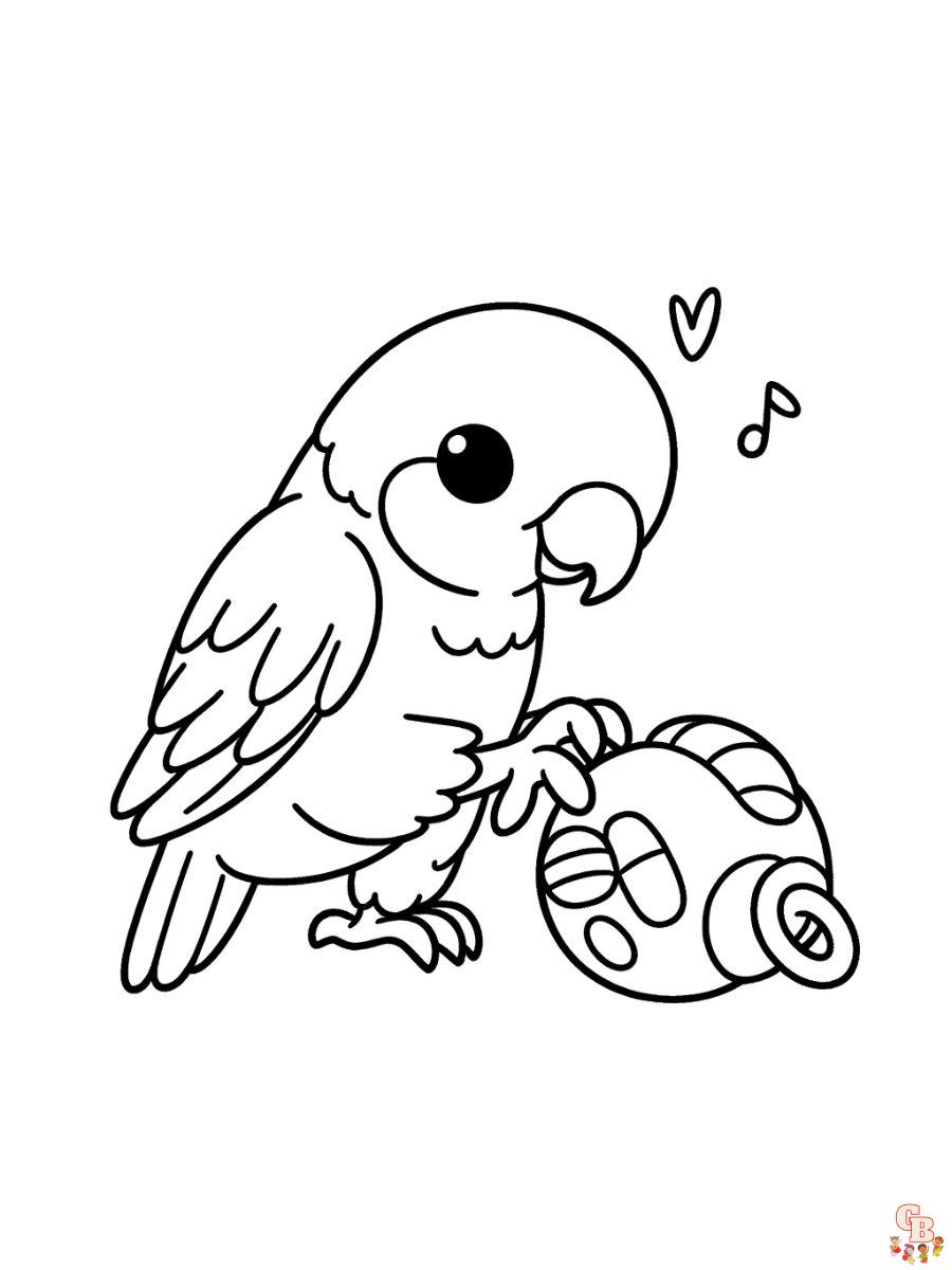 Quaker Parrots Coloring Pages