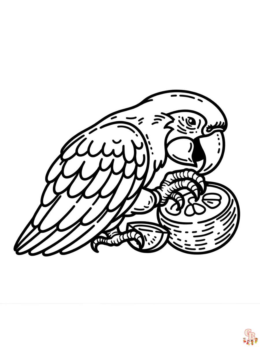 Scarlet macaw coloring pages