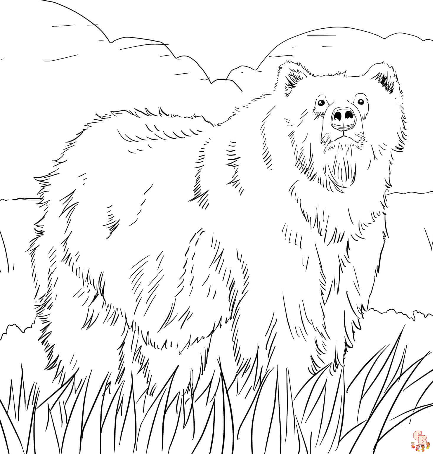 bear coloring pages to print