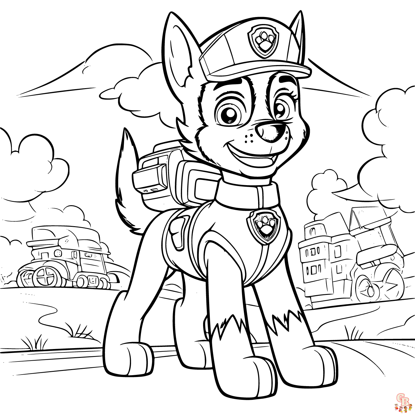 chase paw patrol coloring pages