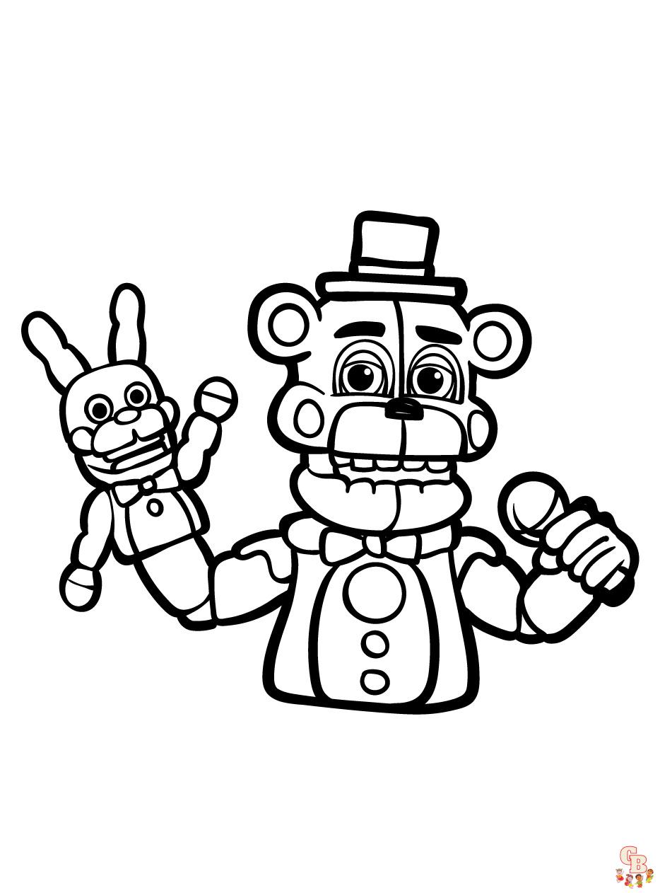 coloring pages of freddy