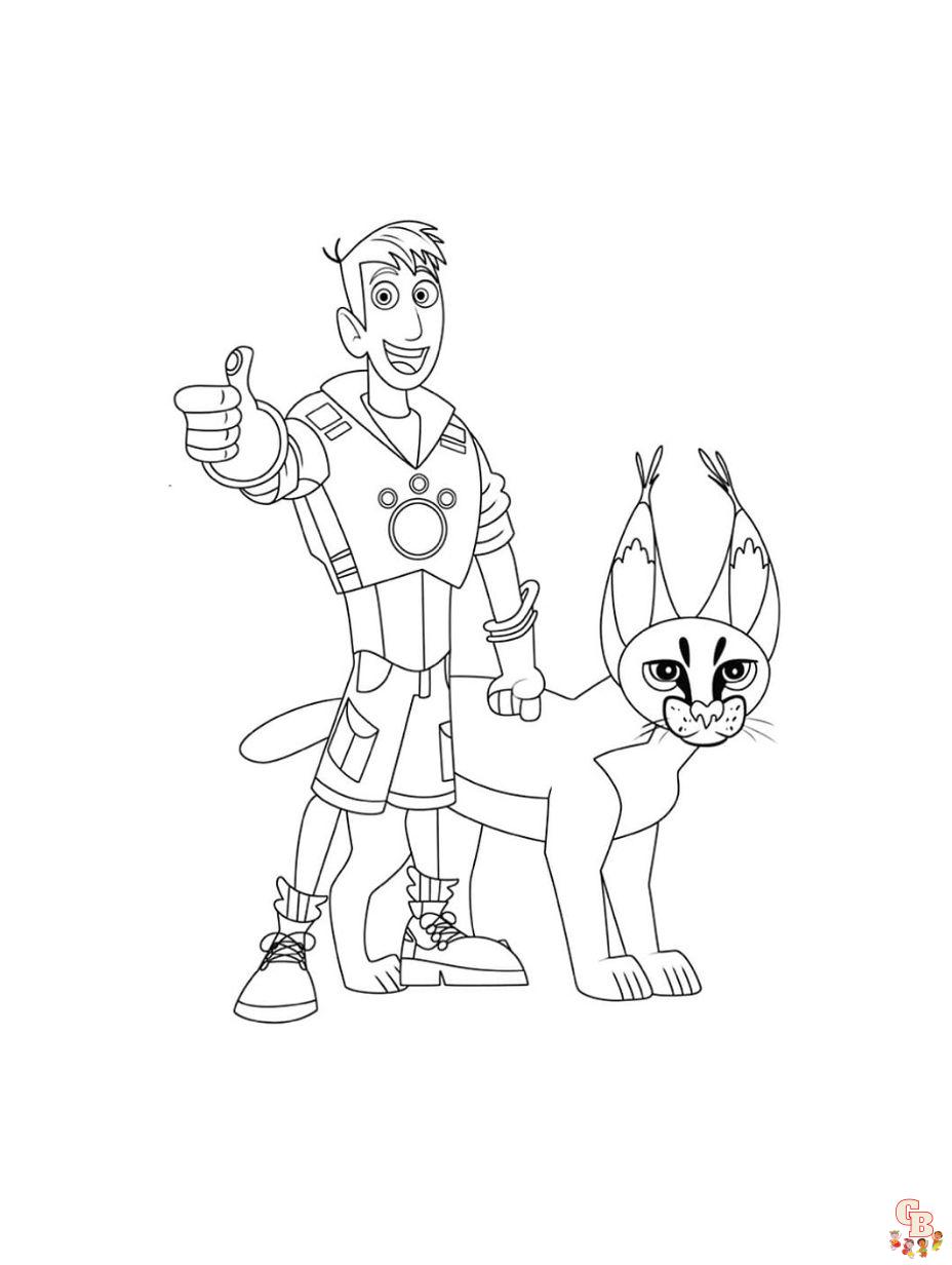 coloring pages of wild kratts