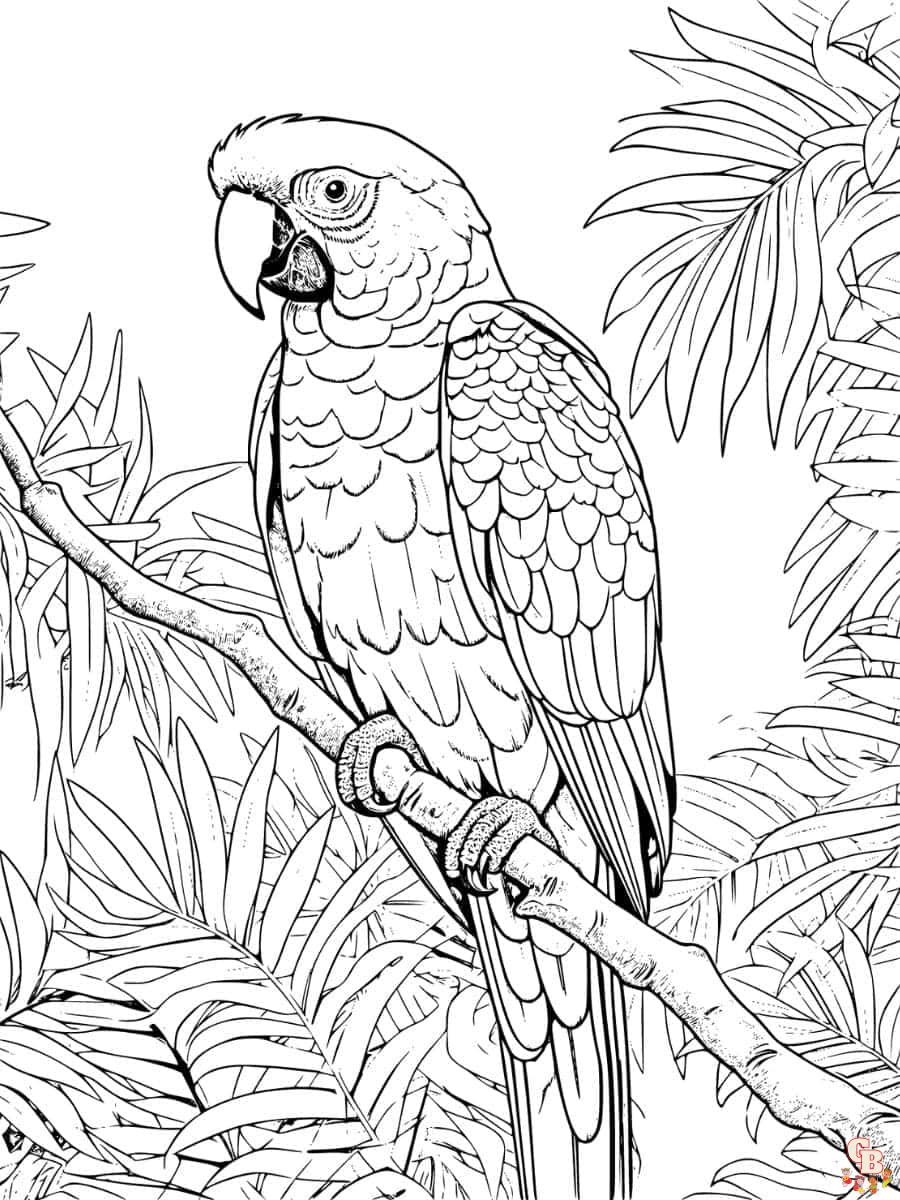 coloring pages parrot