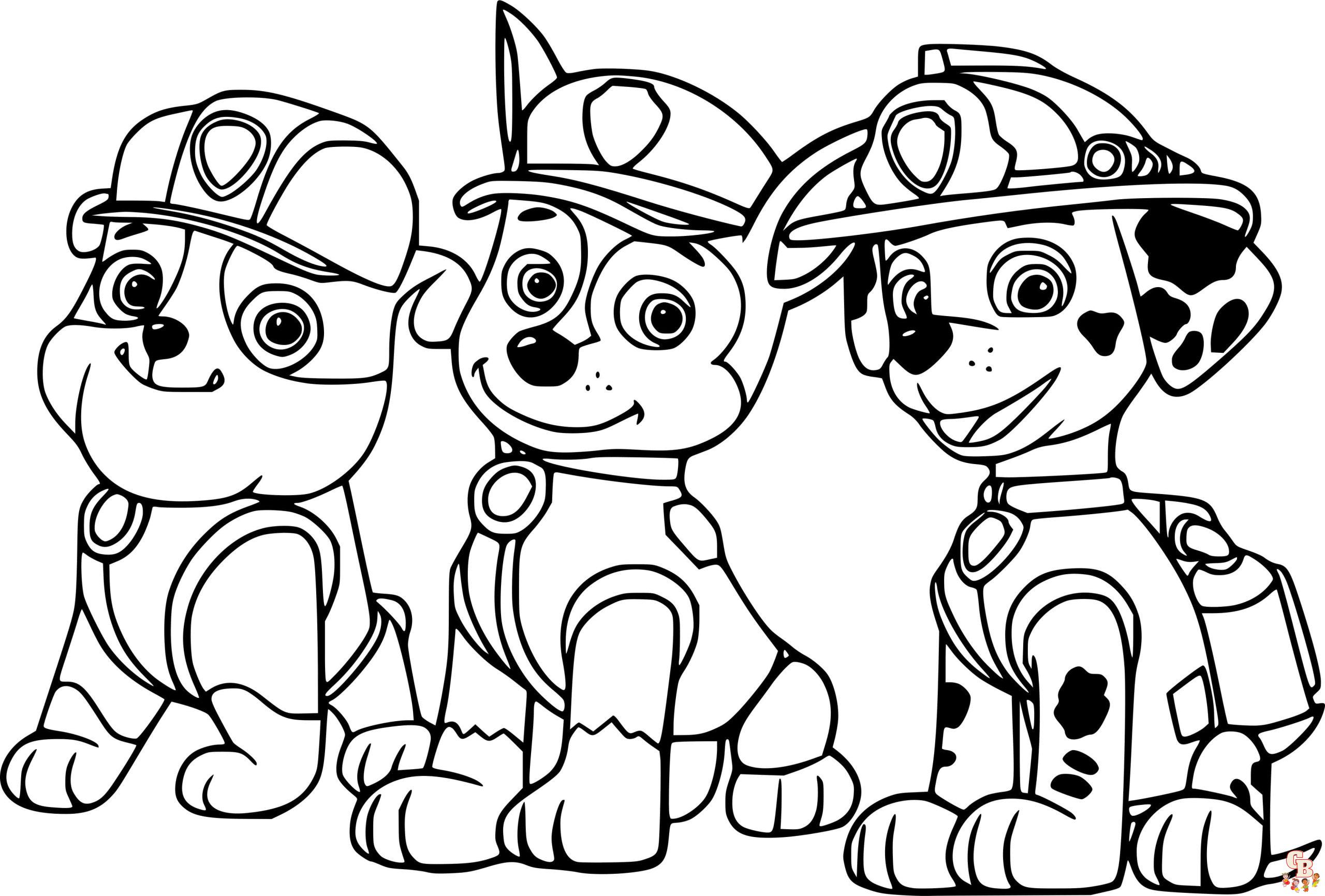 coloring pages paw patrol free