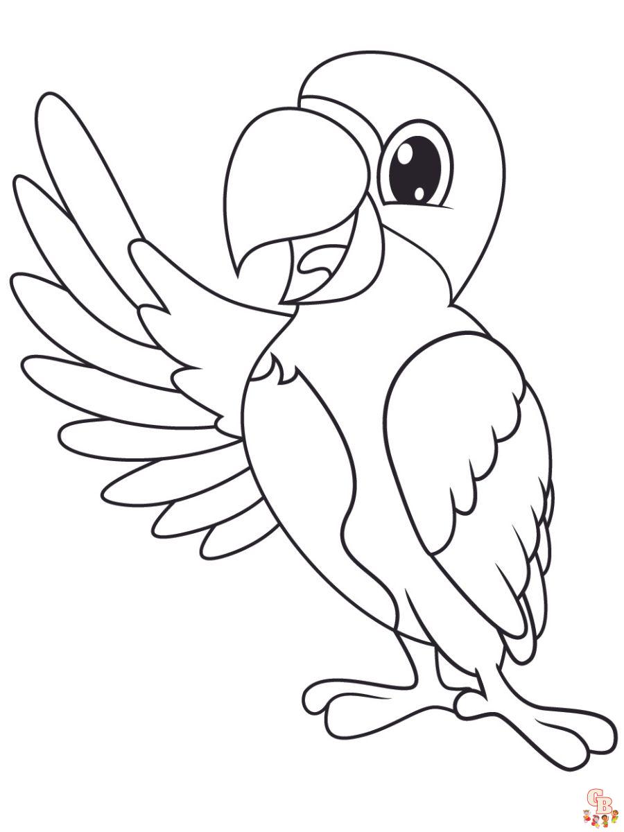 coloring parrot pages