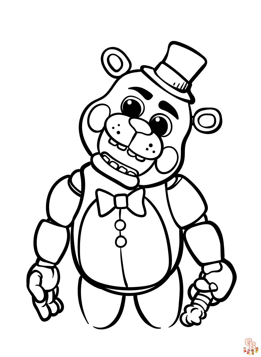 freddy coloring pages