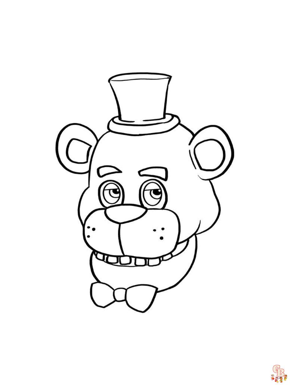 freddy fazbear coloring pages printable