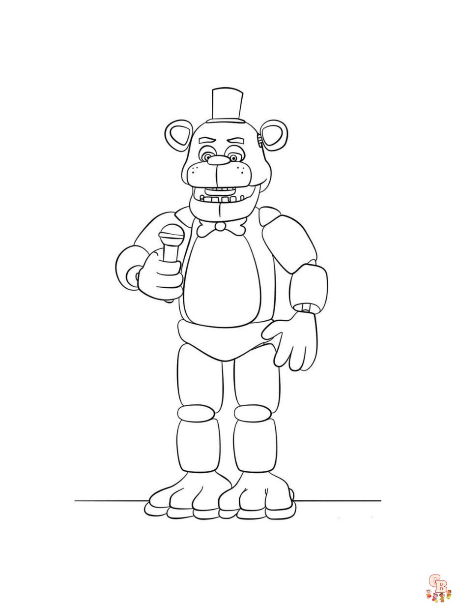 freddy fazbear coloring pages