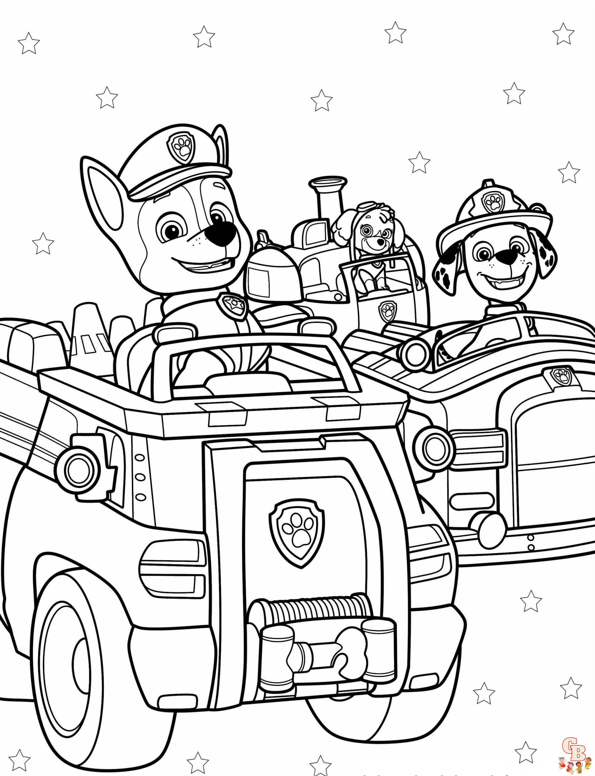 free coloring pages of paw patrol