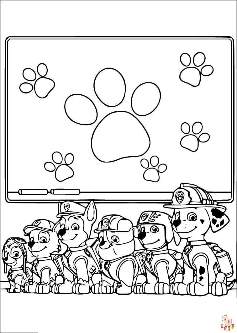 free coloring pages paw patrol