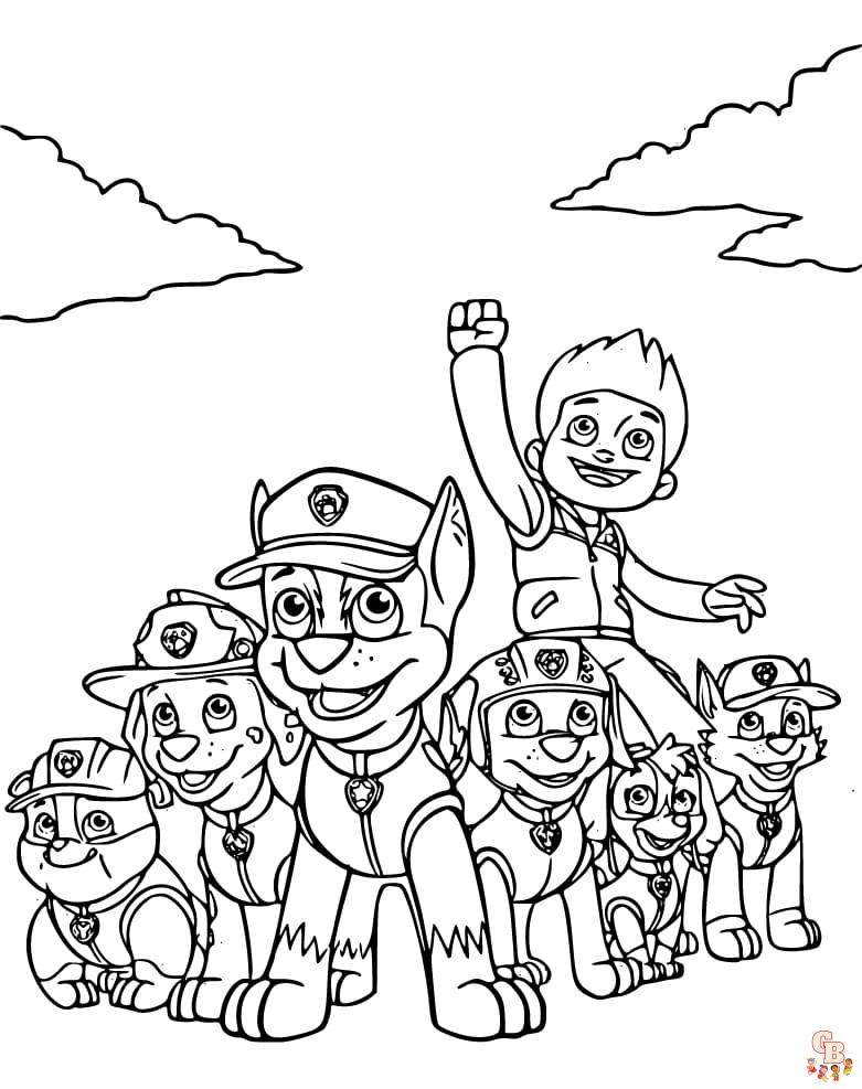 free printable coloring pages paw patrol