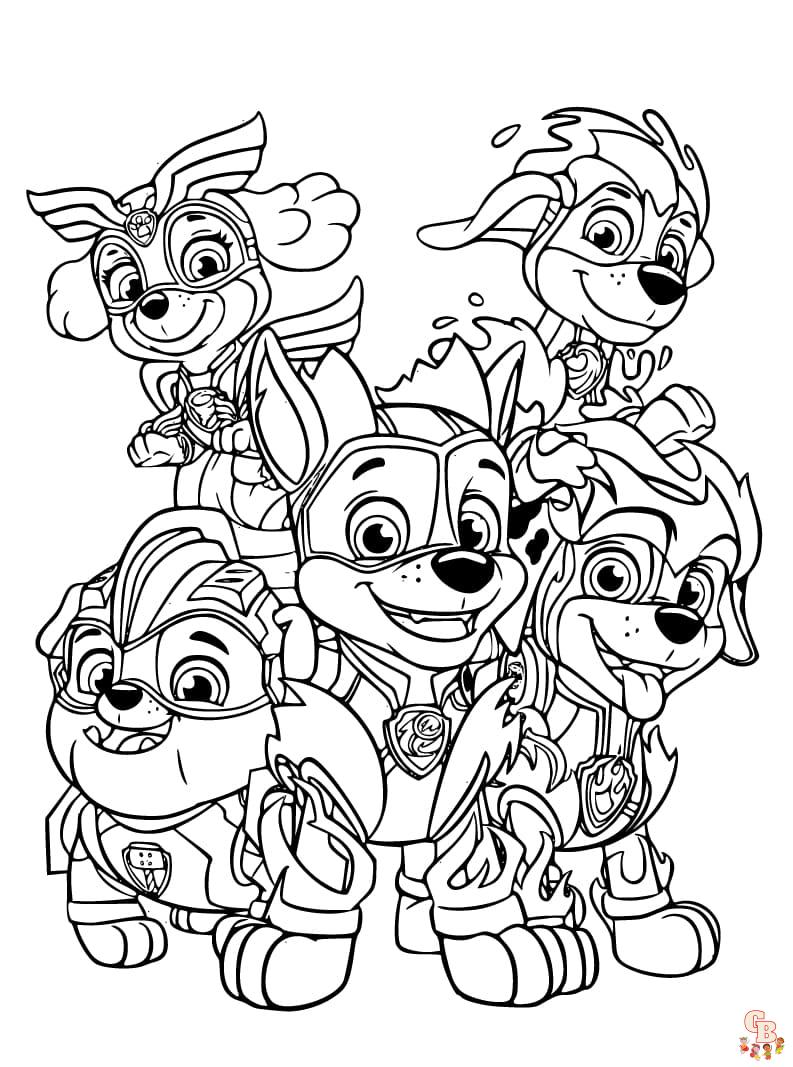 free printable easy paw patrol coloring pages