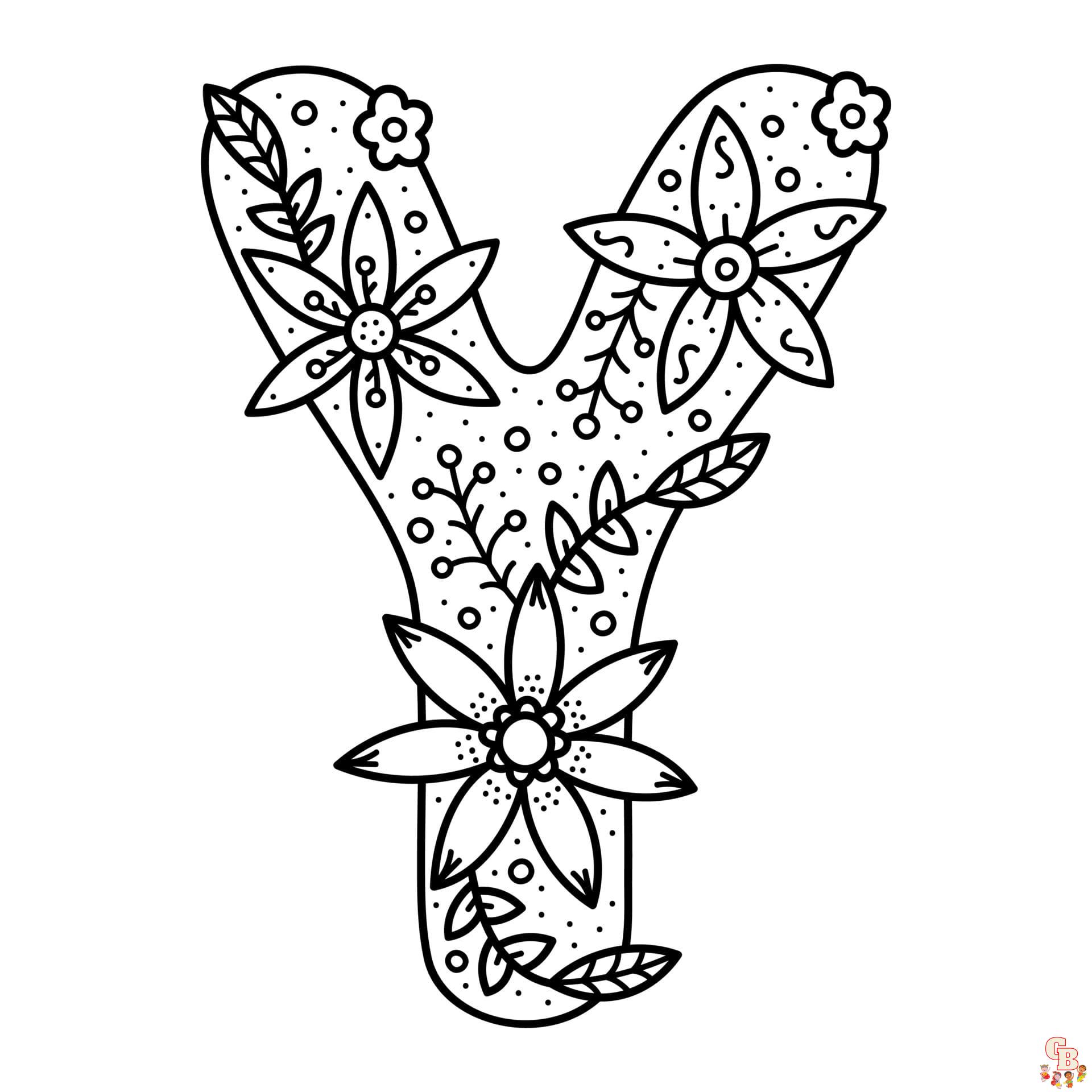 latter y coloring pages printable