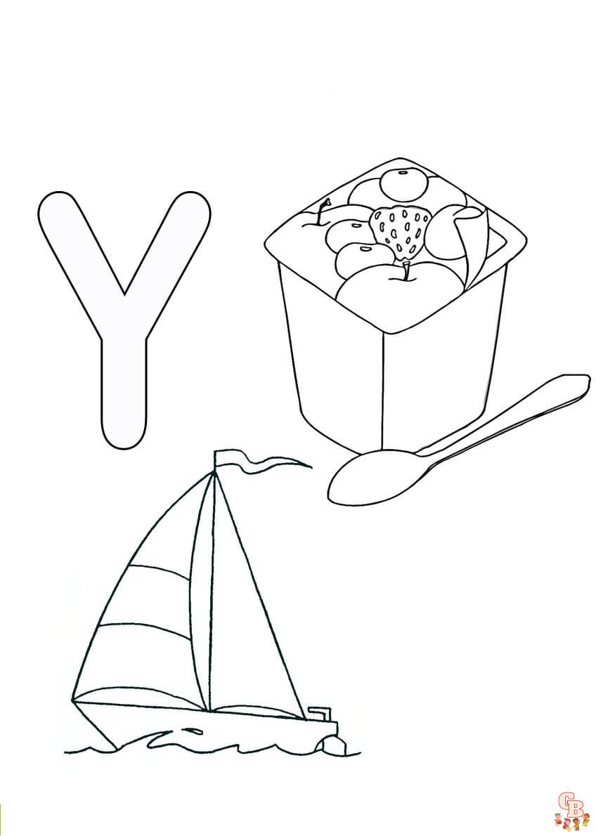 latter y coloring pages to print