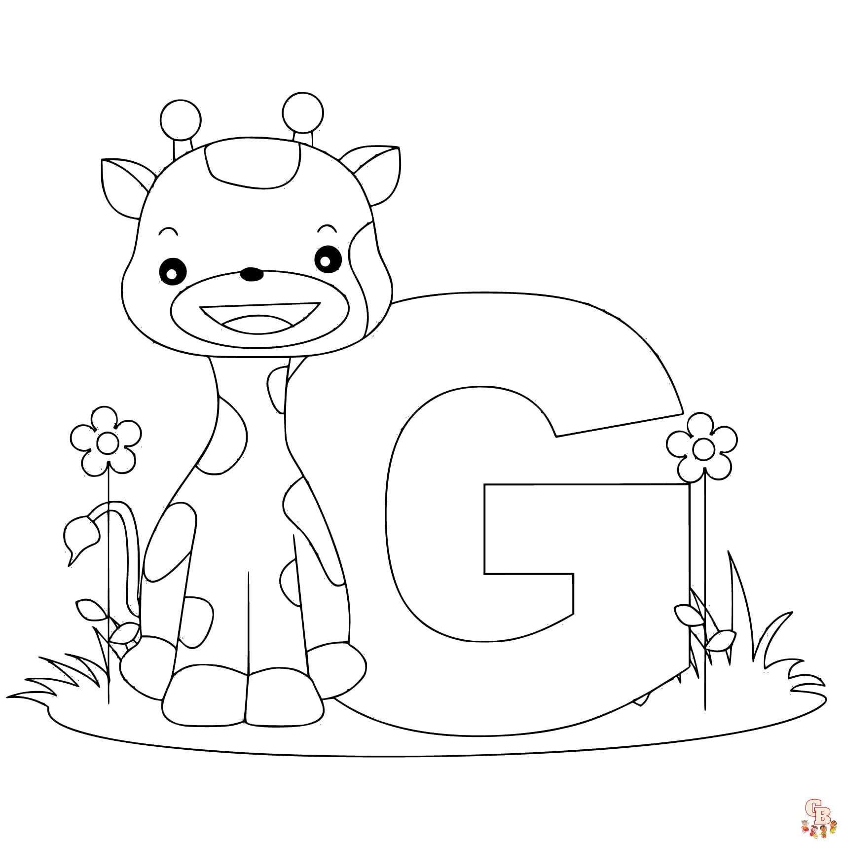 letter G coloring pages free