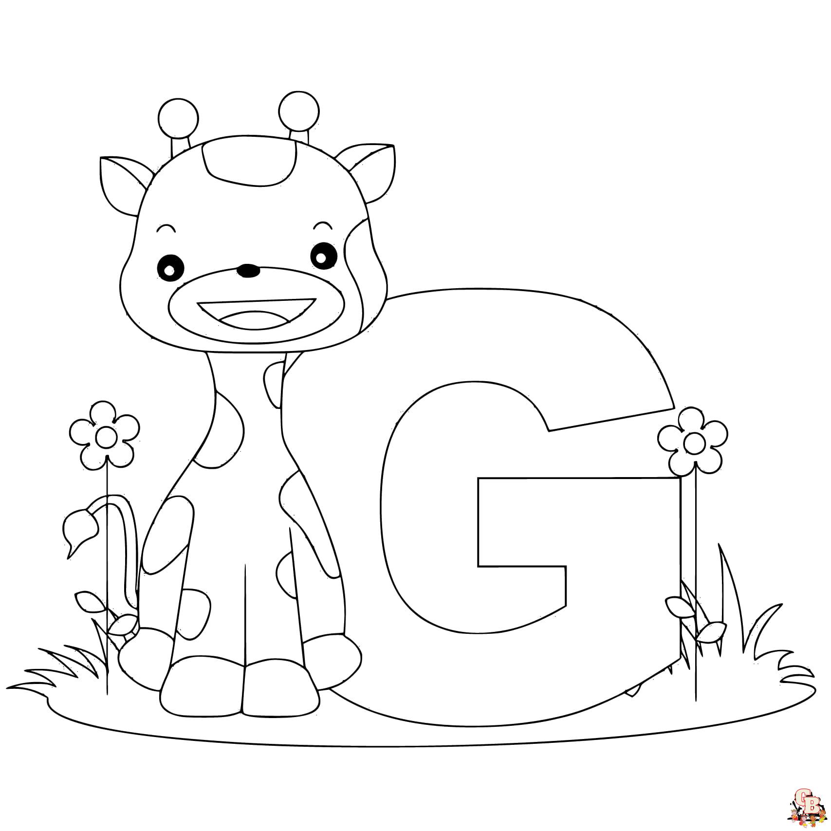 letter G coloring pages free