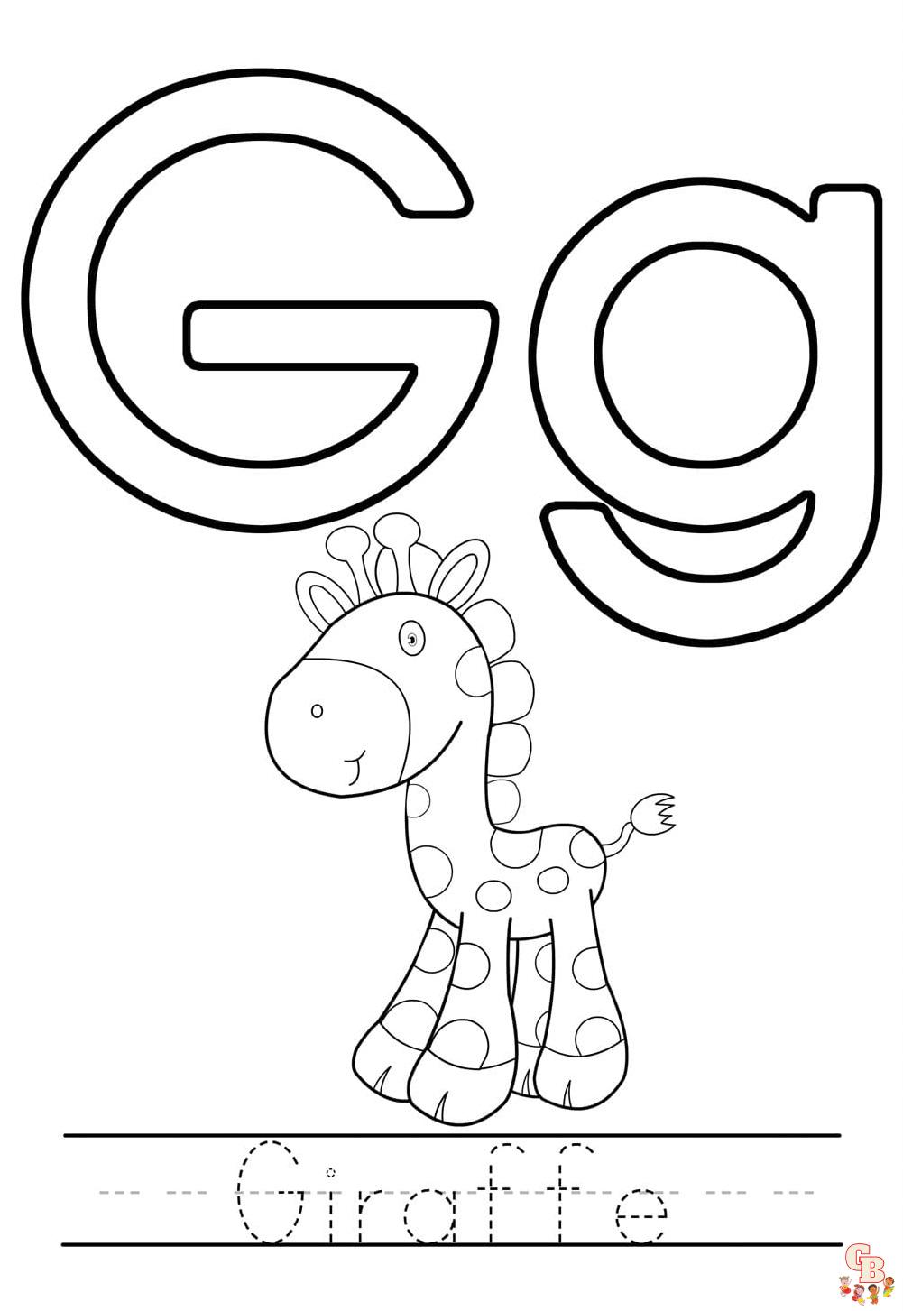 letter G coloring pages printable