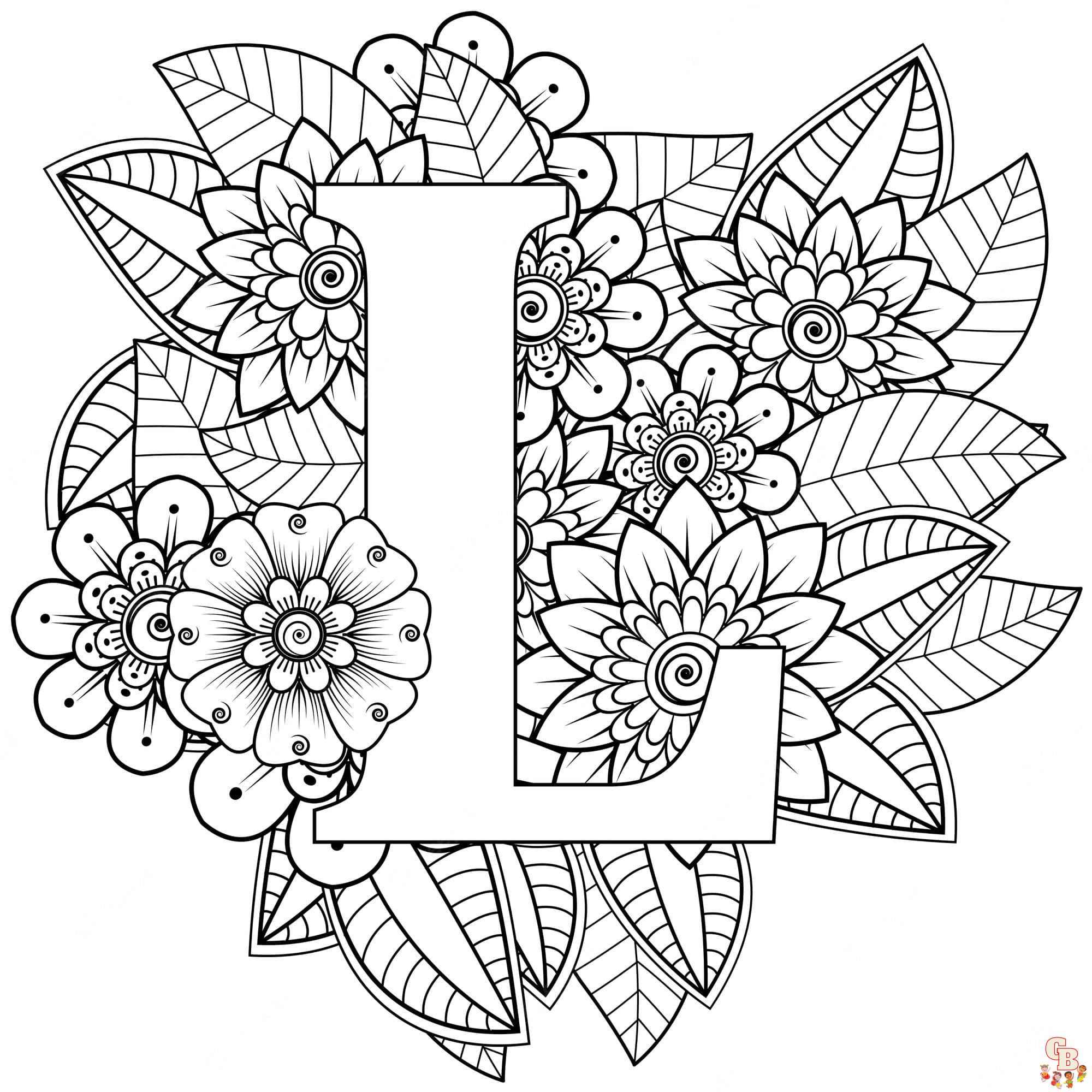 letter L Coloring Sheets