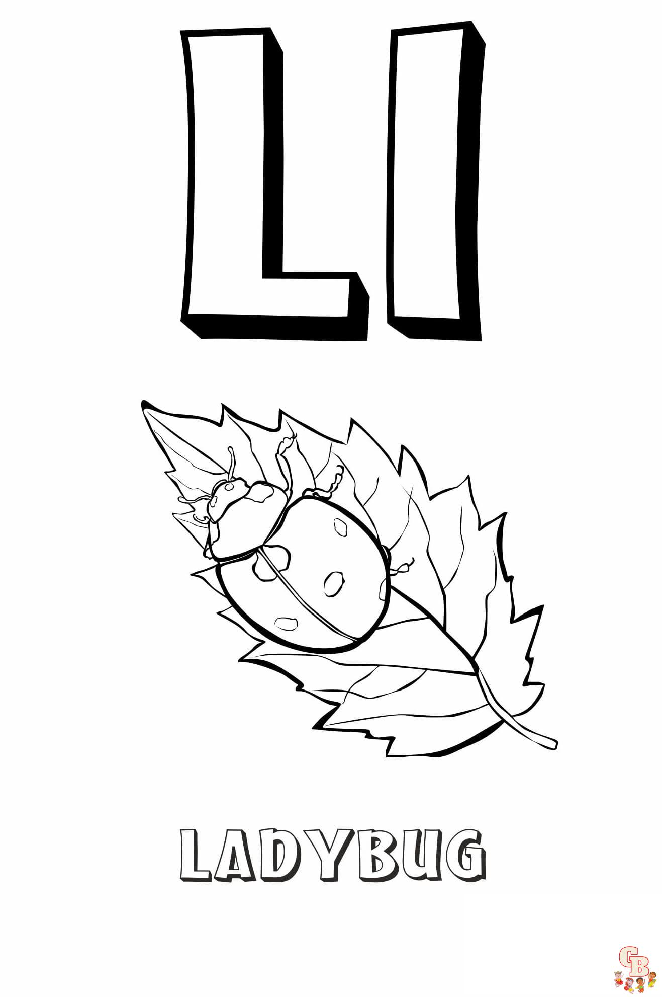 letter L coloring pages printable