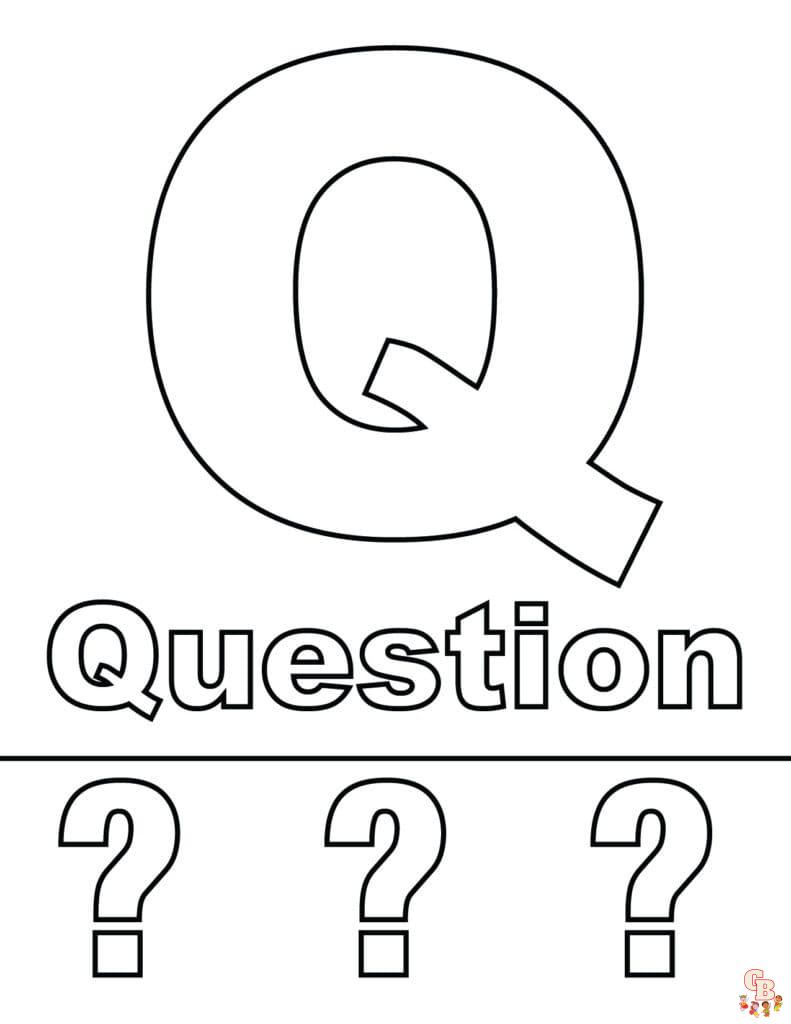 letter Q Coloring Sheets