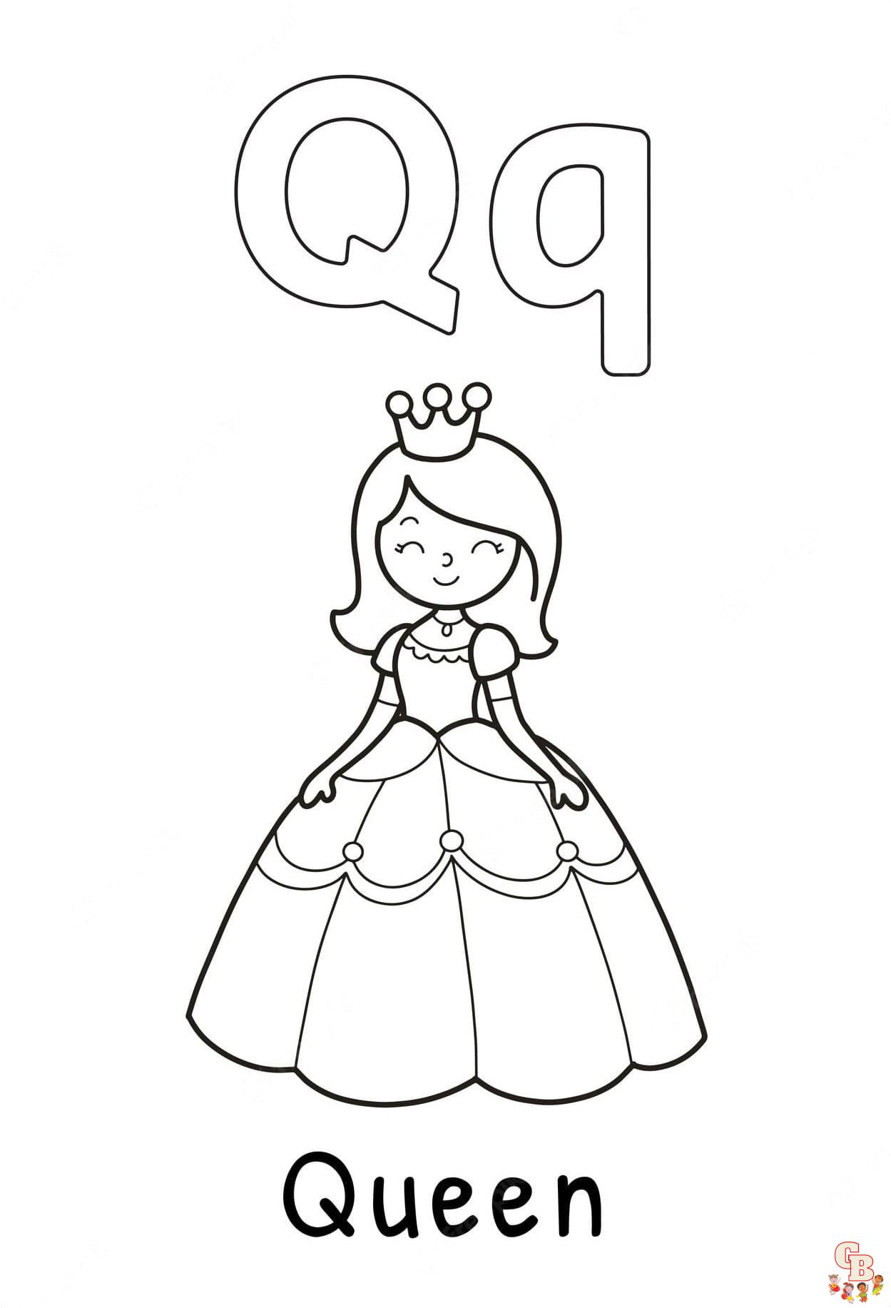 letter Q coloring pages printable free