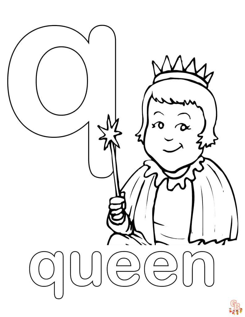 letter Q coloring pages printable