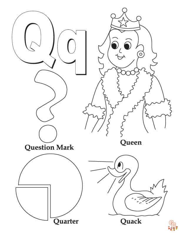 letter Q coloring pages to print