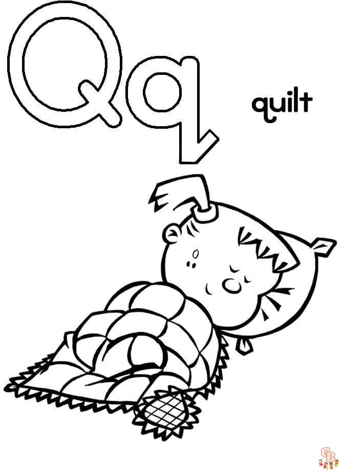 letter Q coloring pages