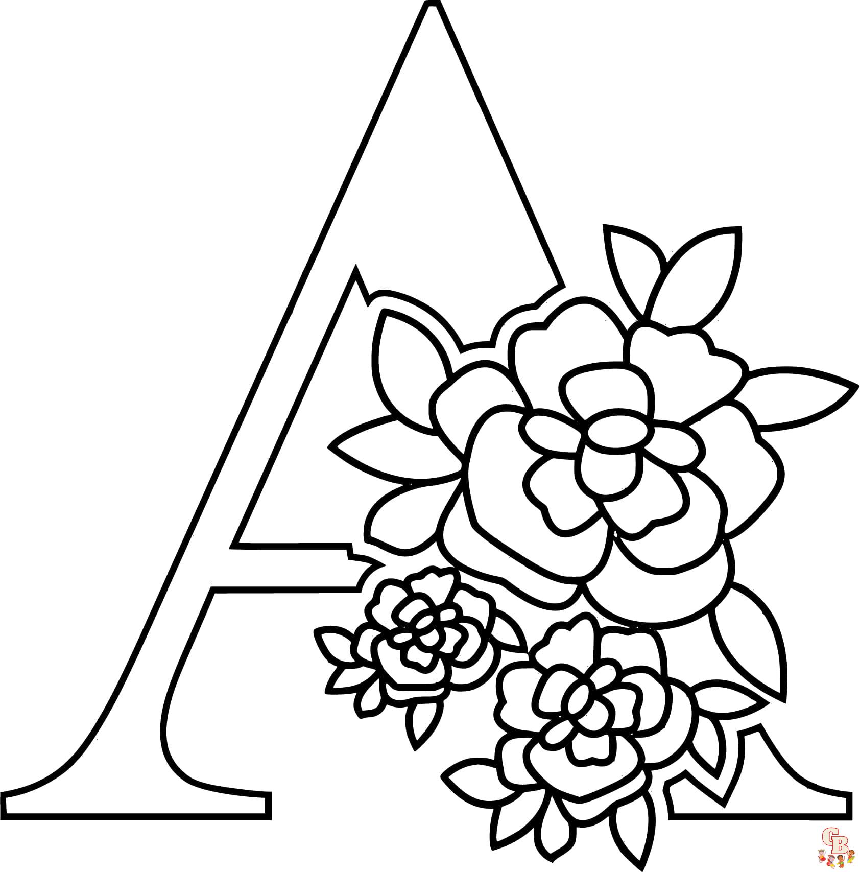 letter a coloring pages printable