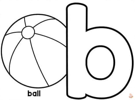 letter b coloring pages free