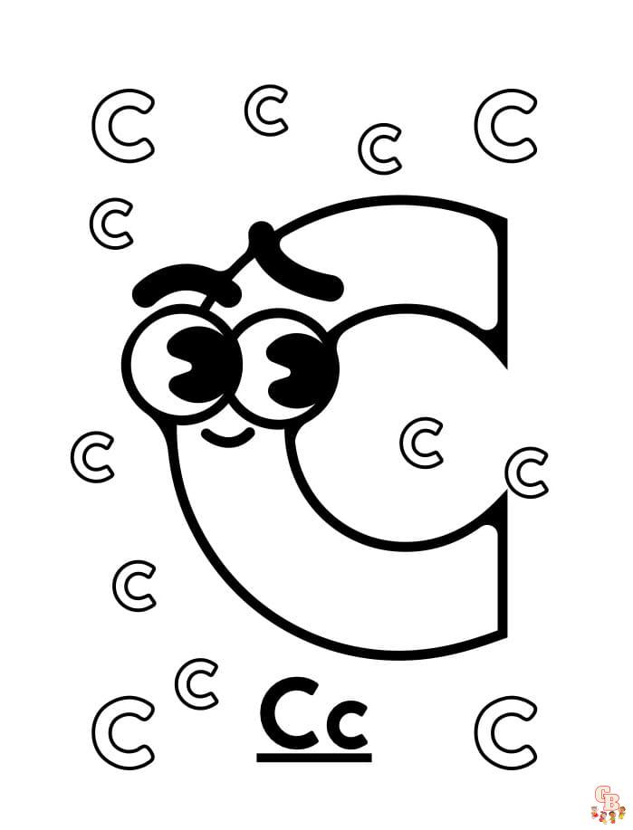 letter c coloring pages free