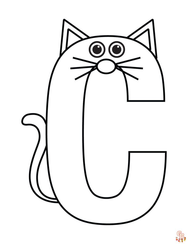 letter c coloring pages printable free