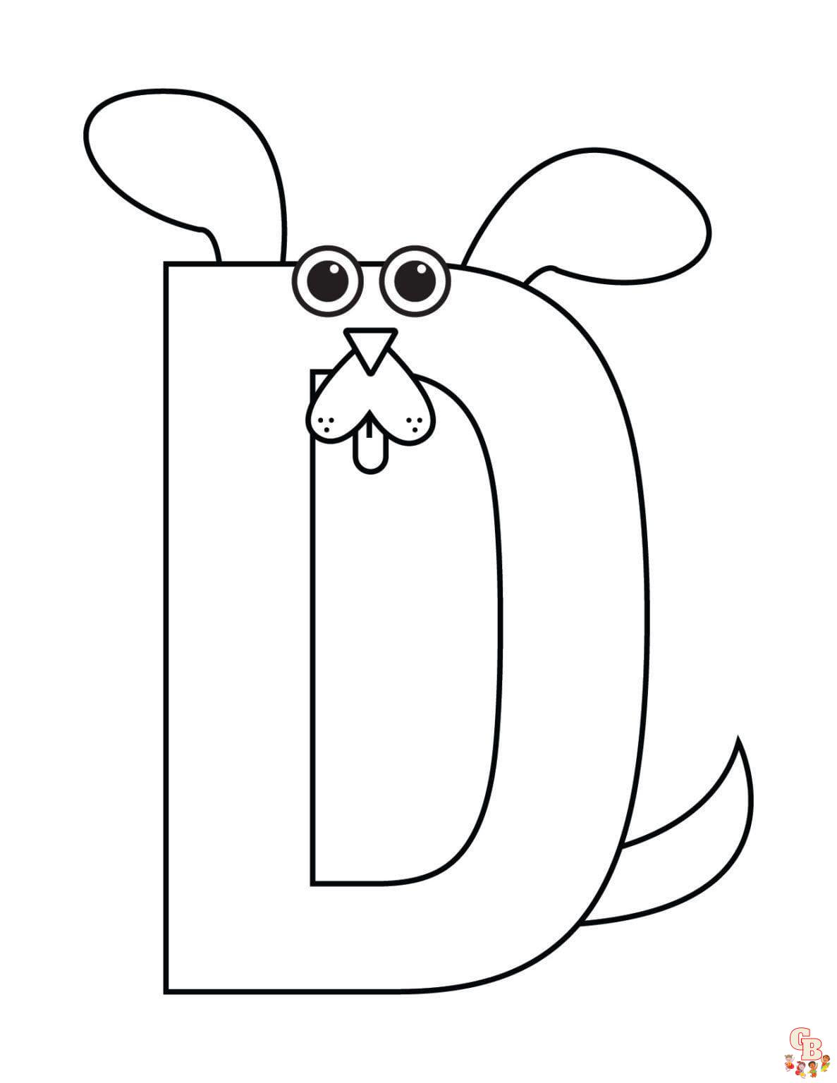 letter d coloring pages free