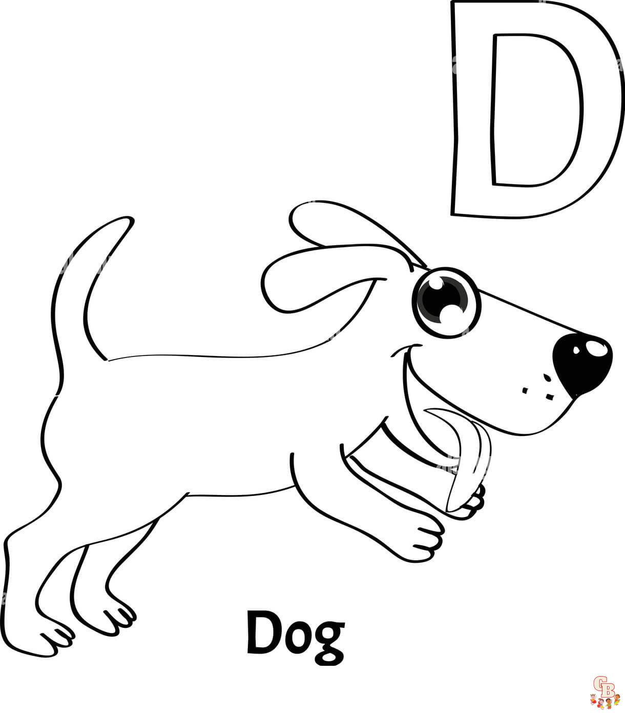 letter d coloring pages printable free