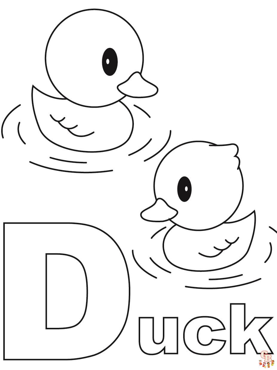 letter d coloring pages printable