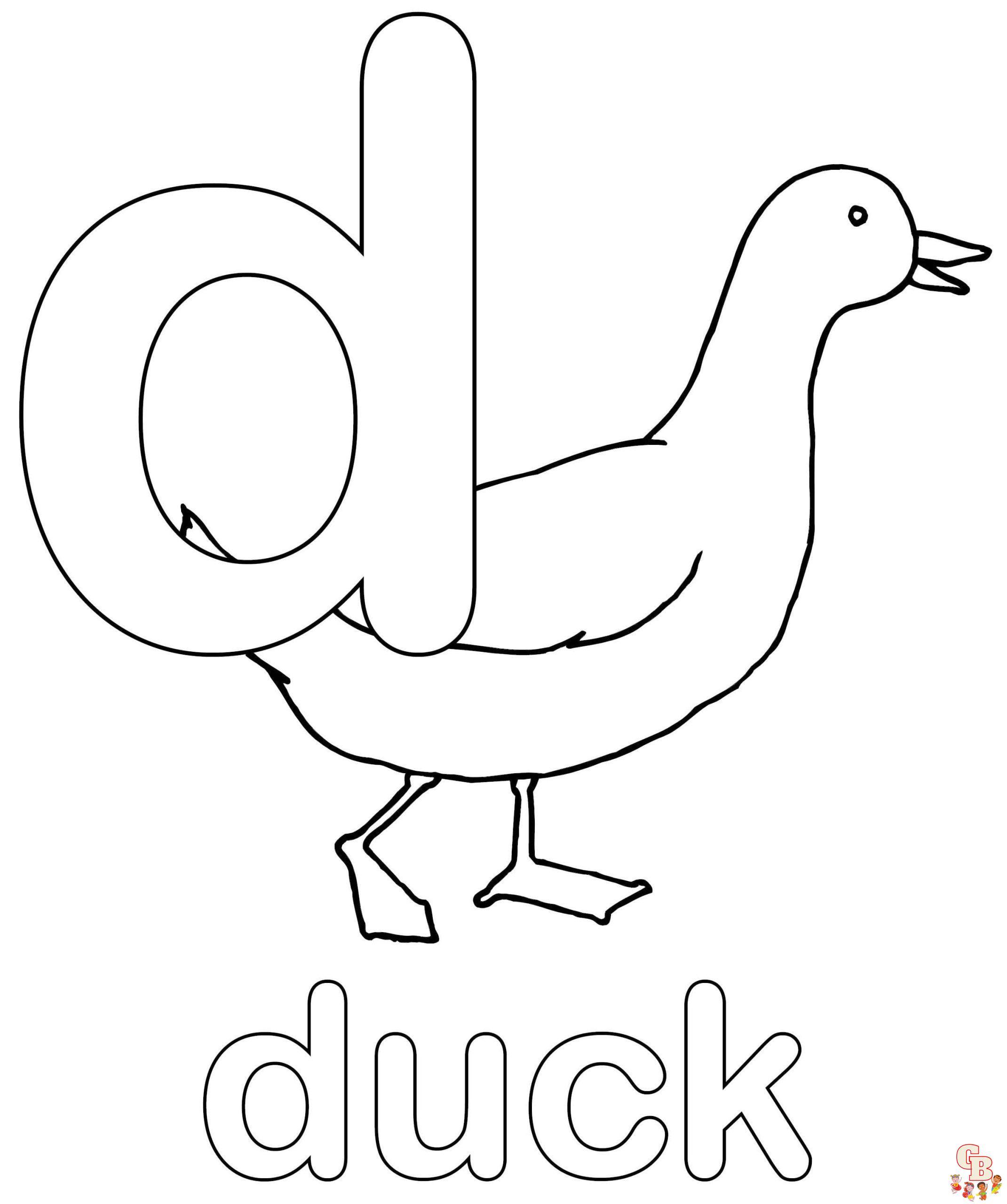 letter d coloring pages