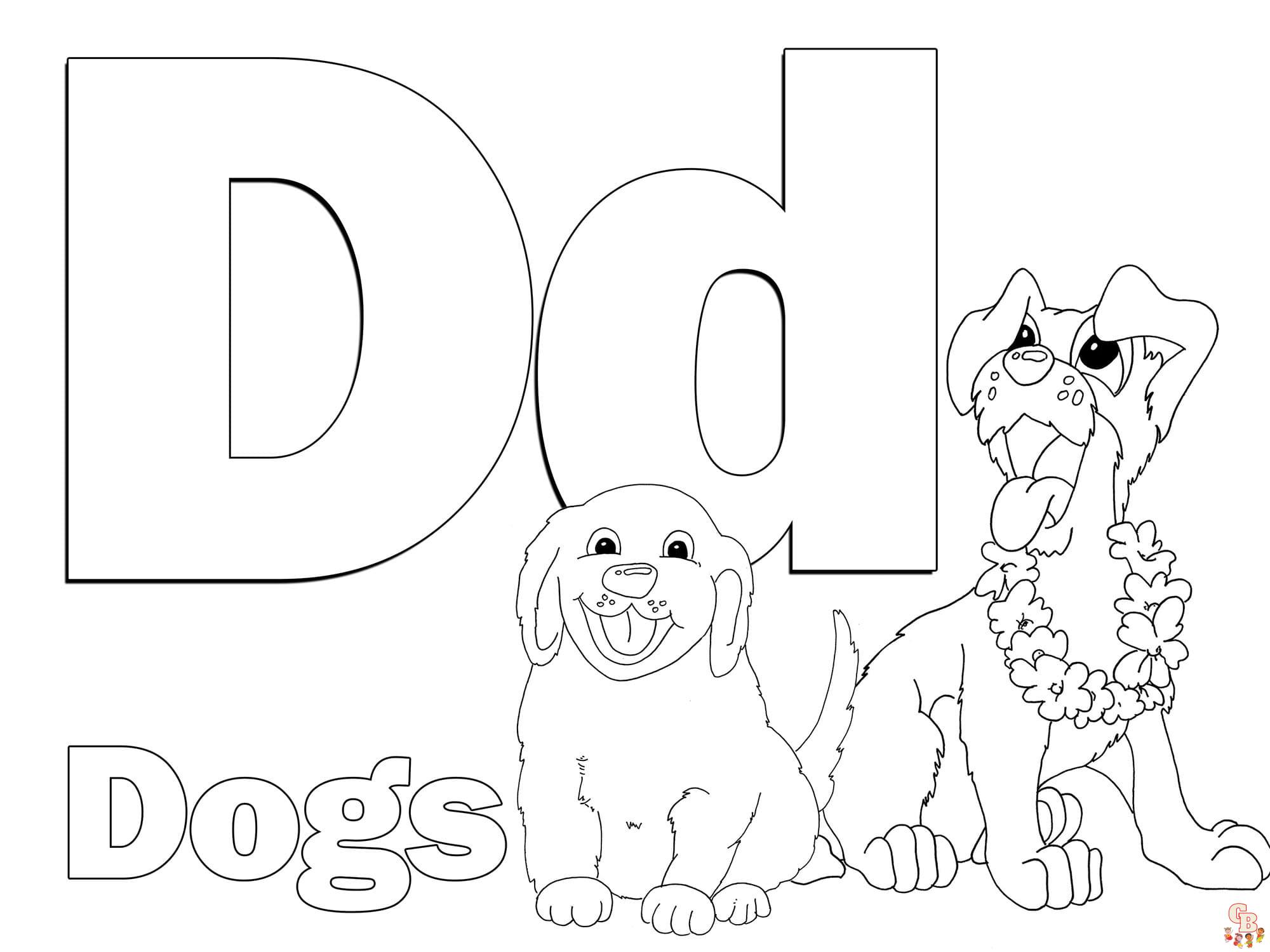 letter d coloring pages to print