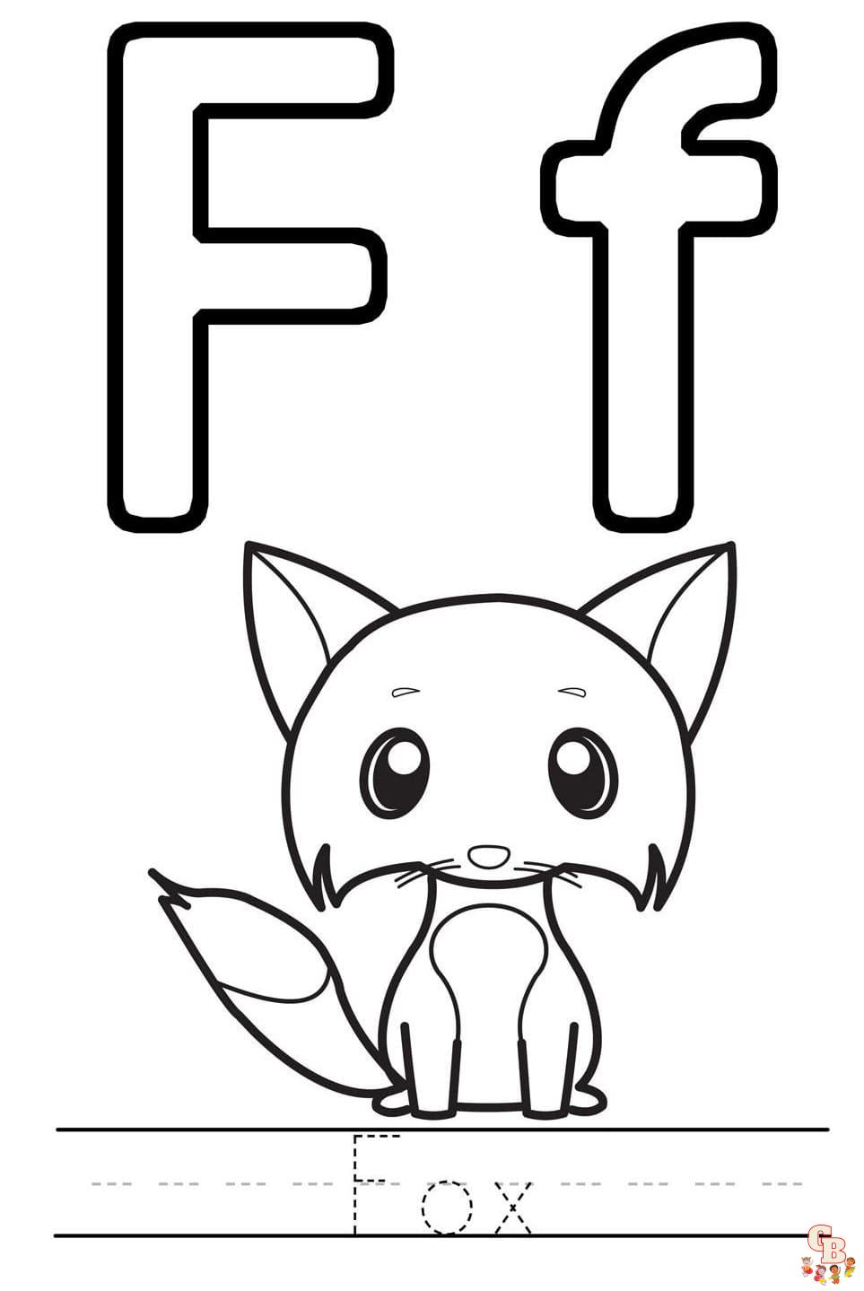 letter f coloring pages free