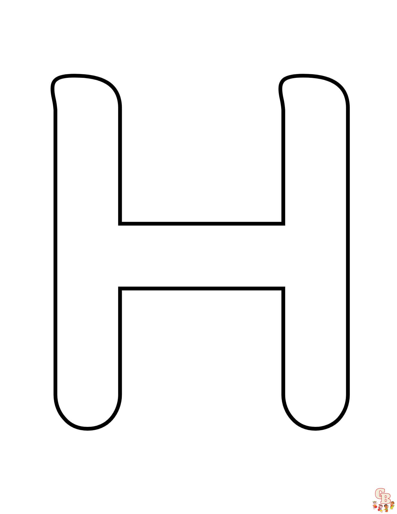 letter h coloring pages to print