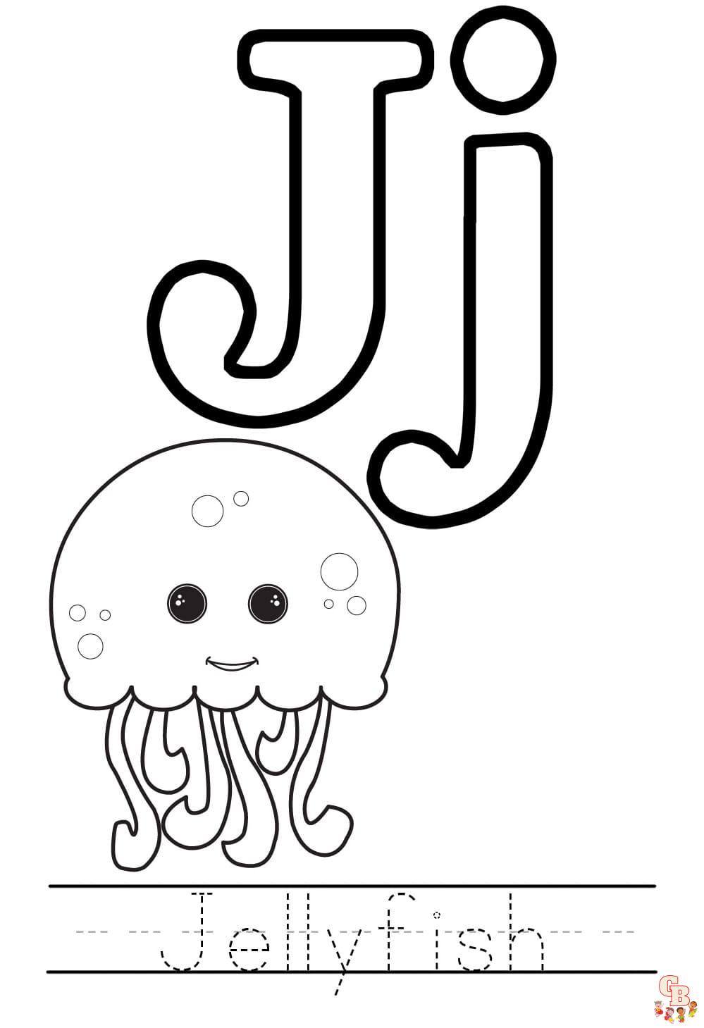 letter j coloring pages free