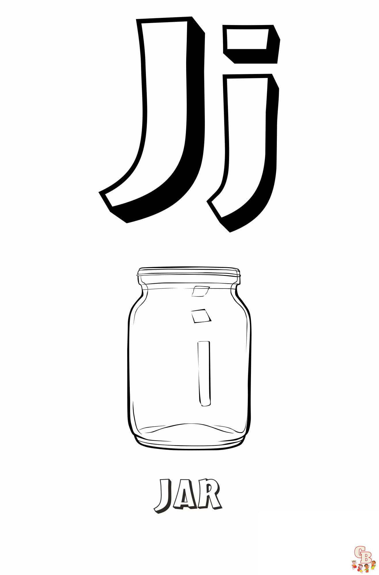 letter j coloring pages printable free